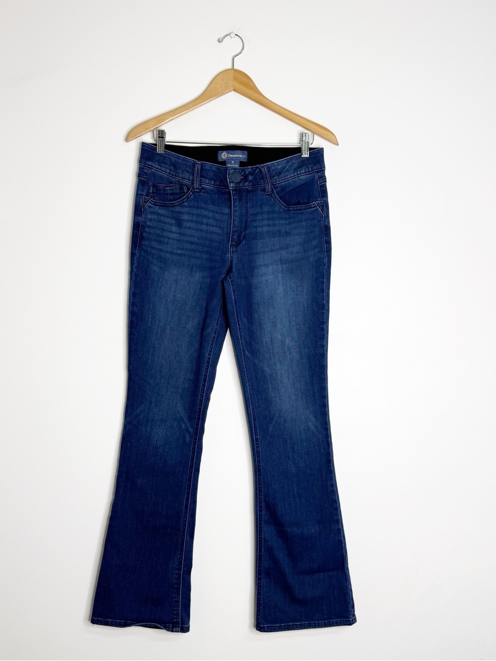 Democracy Itty Bitty Bootcut Jeans Size 8 Dark Wash Ab Solution Stretch